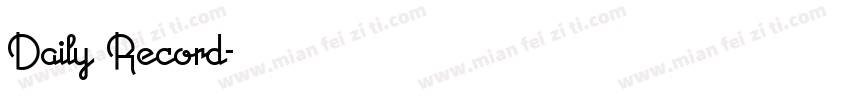 Daily Record字体转换